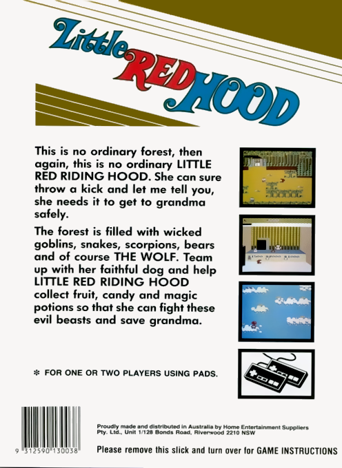 Little Red Hood (Homebrew) — Box back
